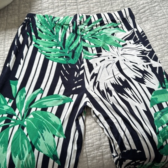 Chico's Green and Navy Casual Palazzo Pants. size L ( Chico's size 2) - Picture 4 of 4